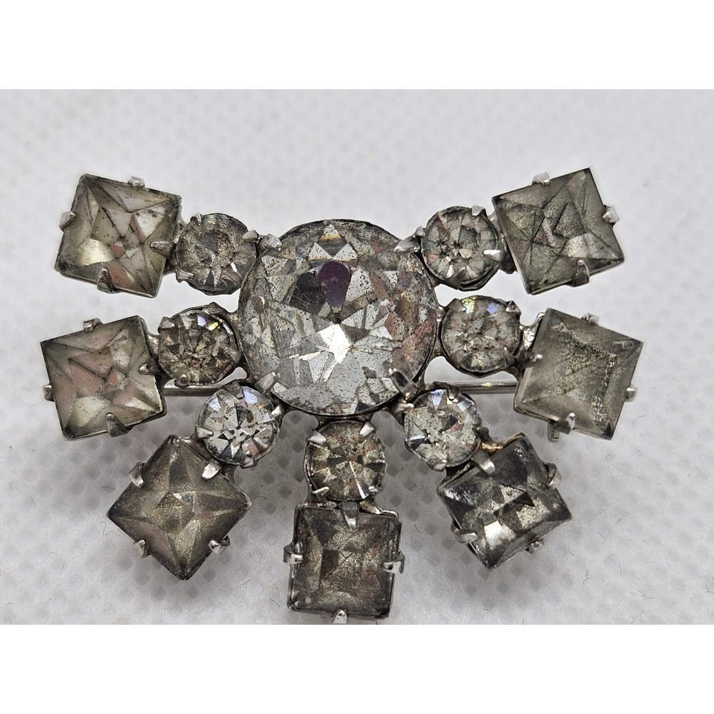 Vintage Rhinestone Brooch Pendant‎ - Picture 3 of 7